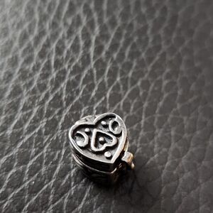 Vintage ISS Filigree Sterling Silver Heart Poison Latched Box Charm Pendant
